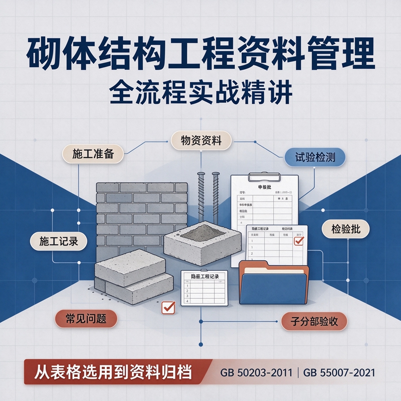 【课程】《砌体结构工程全流程资料实战课》【精讲版】